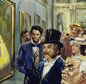 La Loge fue la contribución de Renoir a la primera exposición de impresionistas (litografía en color) de Luis Arcas Brauner
