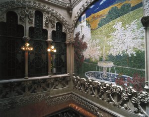 Mosaiques, Casa Nava (1901-1907), a Reus - DOMENECH I MONTANER, Lluis (1850-1923). Casa Navas. 1901-1907. ESPAÑA. Reus. Casa Navas. Decoración interior en mosaico. Modernismo. Arquitectura.