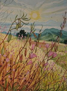 Amanecer en el campo rosa de Luisa Millicent