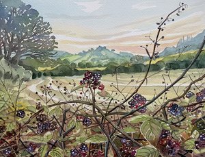 Paisaje de moras maduras de Luisa Millicent