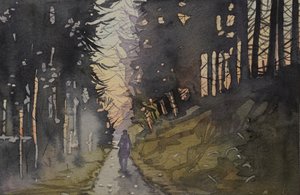 Paseo por el bosque al atardecer de Luisa Millicent