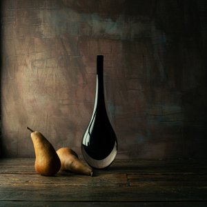 Naturaleza muerta de peras de Moody de Luiz Laercio