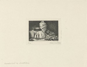 hombre leyendo de Lukas van Hoger (signed by artist)