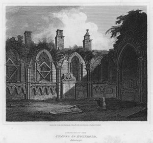 Interior de la capilla de Holyrood, Edimburgo de Luke (after) Clennell
