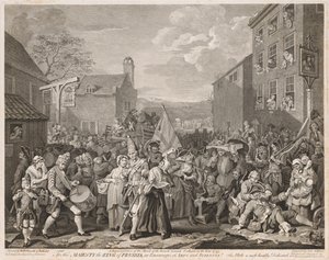 Marcha a Finchley en el año 1746 después de Hogarth, 1750