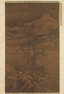 Cuervos en Árboles Viejos, principios del siglo XIV de Luo Zhichuan