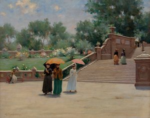 En el parque, c. 1894 (óleo sobre lienzo) de Luther Emerson van Gorder