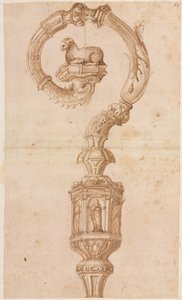 Diseño para un báculo, mediados de 1500s