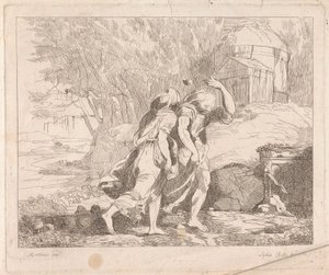 Deucalión y Pirra tras el Diluvio de Lydia Bates