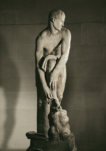 Hermes atando su sandalia ... de Lysippos (after)