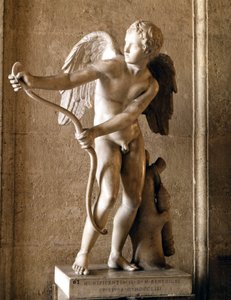Eros (Cupido) con el arco (1753) réplica del Eros de Thespies por Lisipo. Museo Capitolino, Roma. de Lysippos (attributed to)