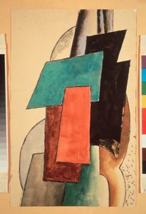 Pintura arquitectónica. Pintura de Lyubov (Lioubov) Sergeyevna Popova (1889-1924), óleo sobre lienzo de Lyubov Sergeevna Popova