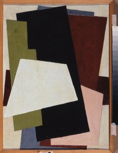 Pintura arquitectónica. Pintura de Lyubov (Lioubov) Sergeyevna Popova (1889-1924), óleo sobre lienzo