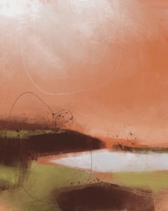 Paisaje abstracto cálido