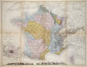 Mapa de Francia, c.1830-40