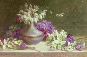 Campanillas de invierno y violetas de M.V. Morgan