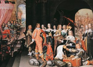 La familia del Gran Elector Federico Guillermo de Brandeburgo (1620-88) (pintura) de M Czwiczk