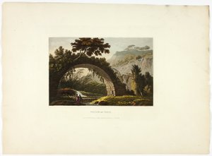Puente de Varo, lámina veintiocho de Ruinas de Roma de M. Dubourg