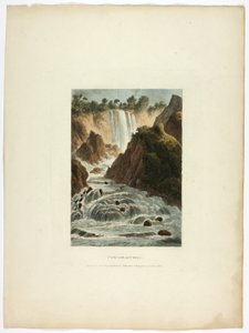 Cascada de Terni, placa catorce de las Ruinas de Roma de M. Dubourg