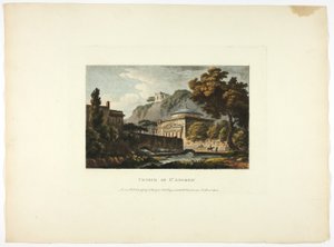 Iglesia de San Andrés, placa dieciocho de las Ruinas de Roma de M. Dubourg