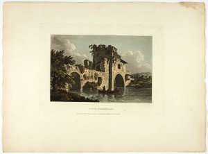 Ponte Nomentano, lámina veintisiete de Ruinas de Roma de M. Dubourg