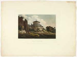 Iglesia de Santa Inés, placa ocho de las Ruinas de Roma de M. Dubourg