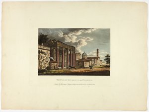 Templo de Antonino y Faustina, lámina treinta y seis de las Ruinas de Roma