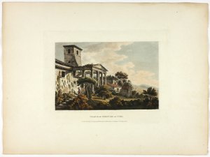 Templo de Hércules en Cori, lámina treinta y dos de las Ruinas de Roma