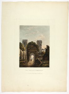 La Puerta de San Sebastián, lámina diecisiete de las Ruinas de Roma de M. Dubourg