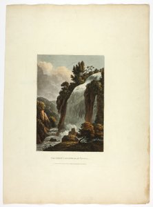 La Gran Cascatella de Tívoli, lámina trece de las Ruinas de Roma de M. Dubourg