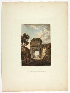 Arco de Tito, placa diez de las Ruinas de Roma de M. Dubourg