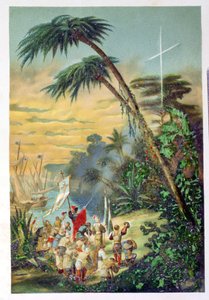 El descubrimiento del Nuevo Mundo por Cristóbal Colón (1451-1506) 1892 de M. Houssot