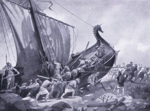 Magnus navega alrededor del Mull de Cantyre AD1098, años 1920
