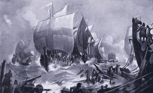 La batalla del río Helge AD1025, años 1920