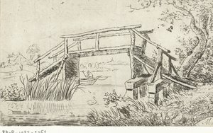 paisaje con un puente de M. Massé