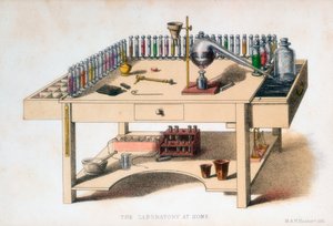 El banco de laboratorio del químico aficionado, 1860 de M and N Hanhart