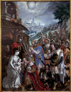 Adoración de los Magos de Maarten de Vos