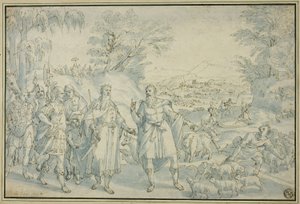 El encuentro de Abraham y Melquisedec de Maarten de Vos