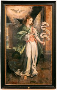 El ángel de la Anunciación (óleo sobre madera)