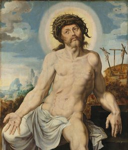Cristo como hombre de dolores de Maarten van Heemskerck (workshop of)