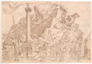 La destrucción de la Torre de Babel de Maarten van Heemskerck