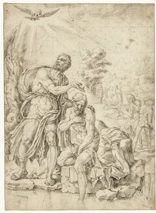 Bautismo de Cristo de Maarten van Heemskerck