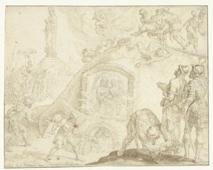 Tres jóvenes son arrojados a un horno de fuego
Historia de los tres jóvenes (título de la serie) de Maarten van Heemskerck