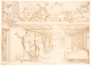 La efusión del Espíritu Santo en Pentecostés de Maarten van Heemskerck