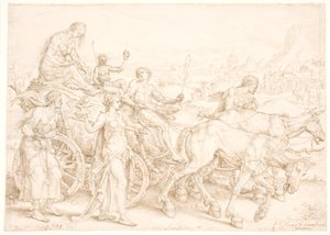 Carro triunfal. Inopia (Necesidad) de Maarten van Heemskerck