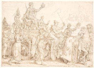 Carro Triunfal. Opulentia (riquezas) de Maarten van Heemskerck