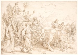Carro triunfal. Pax (Paz) de Maarten van Heemskerck