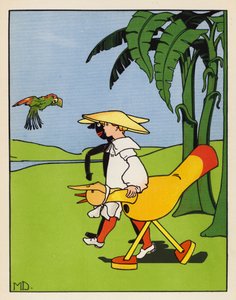 "¡Cawk! ¡Graznido! " (litografía en color)