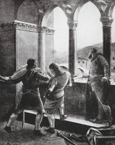 El asesinato del Infante Don Juan (litografía) de Macario Marcoartu