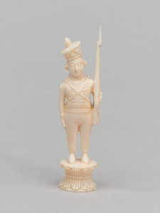 Peón blanco, pieza de ajedrez, India, circa 1820 de Macneill MacLeay